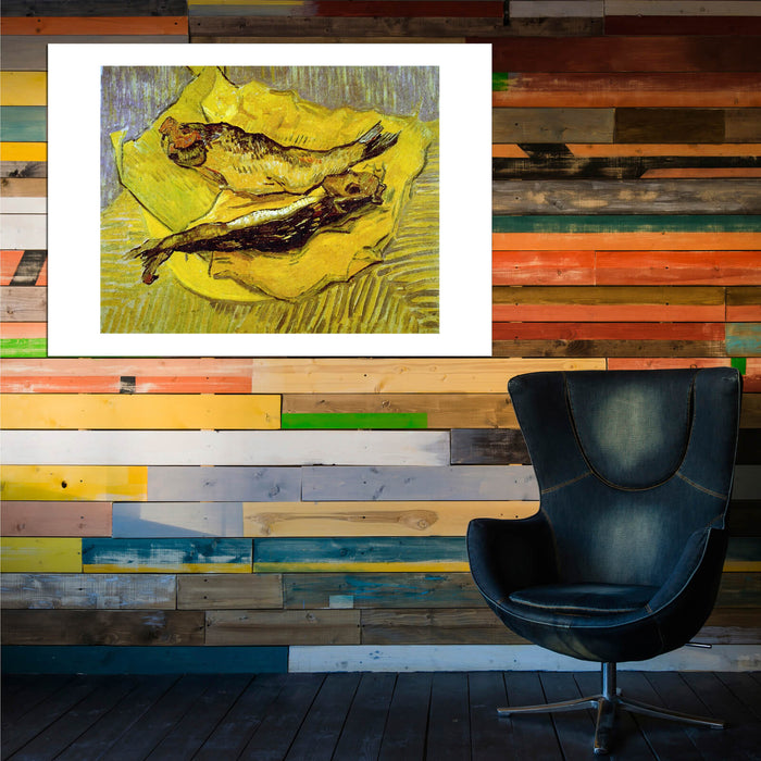 Vincent Van Gogh - Still Life with Smoked Herrings on Yellow Paper
