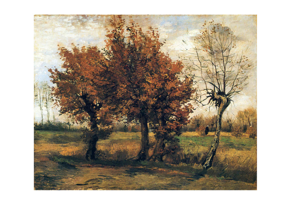 Vincent Van Gogh Autumn Landscape with Four Trees, 1885 — Spiffing