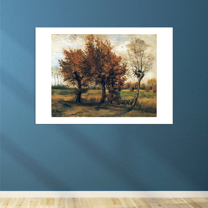 Vincent Van Gogh Autumn Landscape with Four Trees, 1885