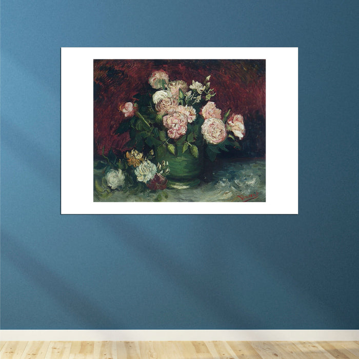 Vincent Van Gogh Bowl with Peonies and Roses, 1886