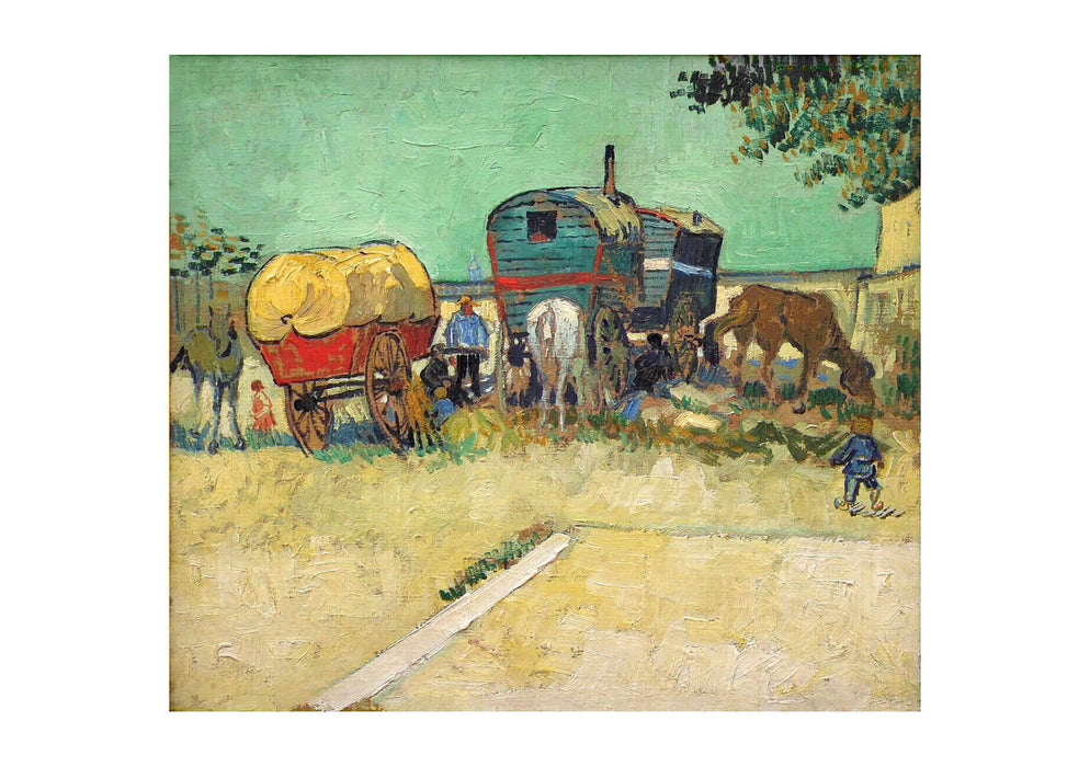 Vincent Van Gogh Encampment of Gypsies with Caravans, 1888