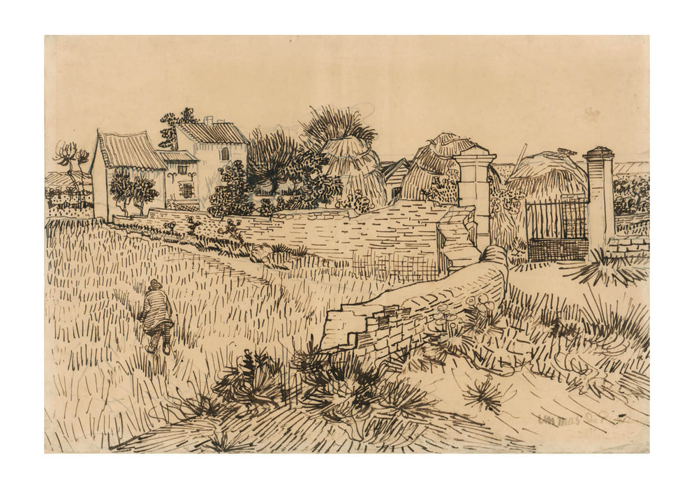 Vincent Van Gogh Farmhouse in Provence (sketch), 1888
