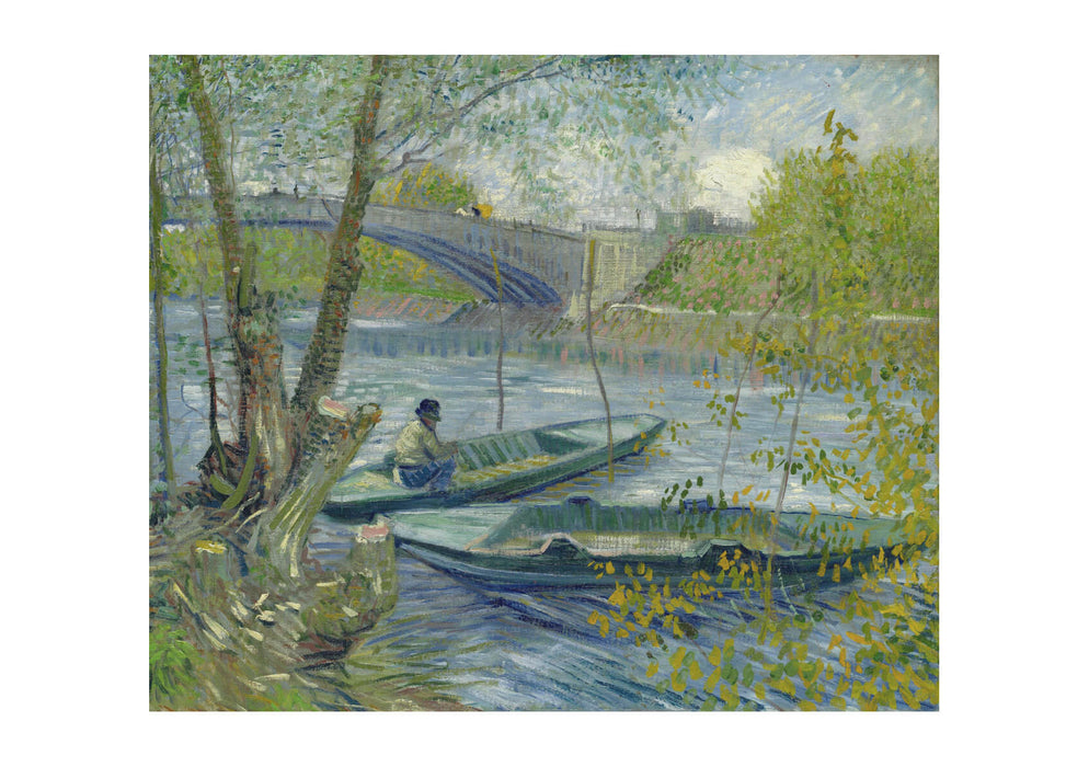 Vincent Van Gogh Fishing in the Spring, Pont de Clichy, 1887