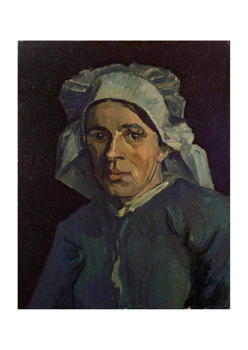 Vincent Van Gogh Head of a Peasant Woman with White Hood, 1884