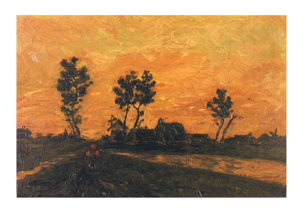 Vincent Van Gogh Landscape at Sunset, 1885
