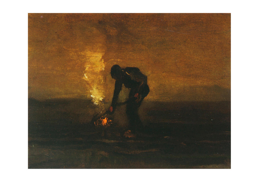 Vincent Van Gogh Peasant Burning Weeds, 1883