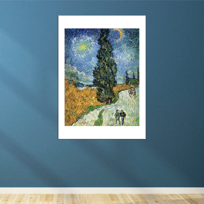 Vincent Van Gogh Road with Cypress and Star, 1890
