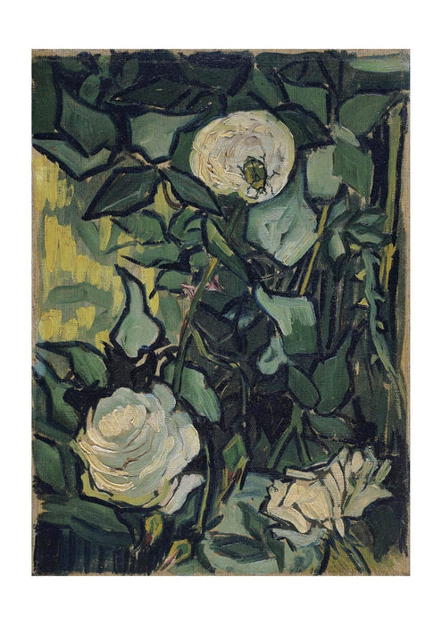 Vincent Van Gogh Roses and Beetle, 1890