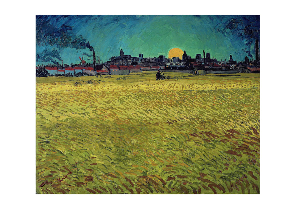Vincent Van Gogh Summer Evening, Wheatfield with Setting sun, 1888