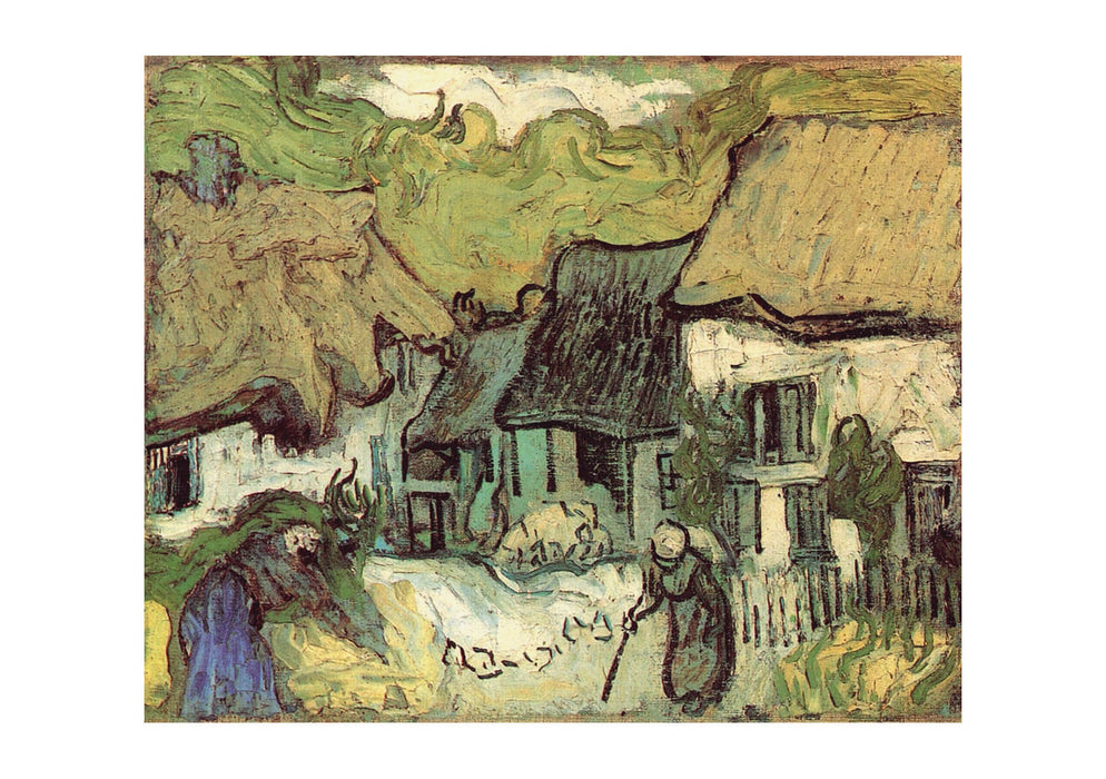 Vincent Van Gogh Thatched Cottages in Jorgus, 1890