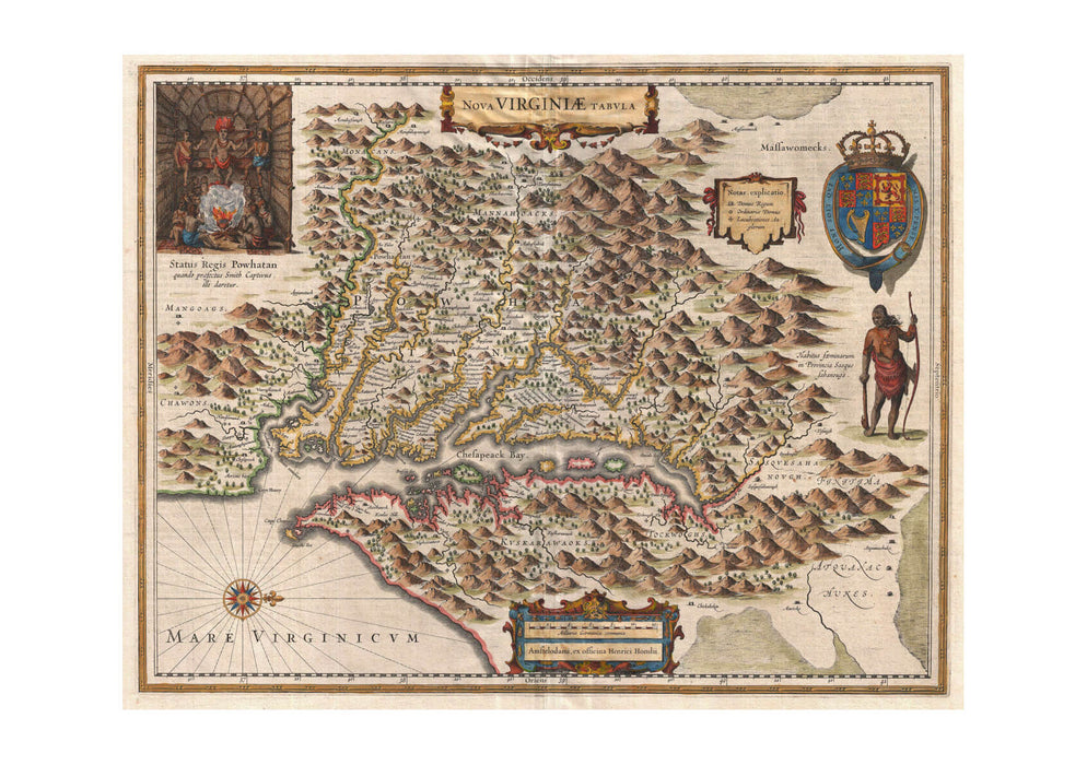 Virginia, Chesapeake Map Honduis 1630