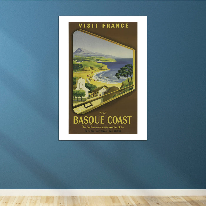 Visit France The Basque Coast Travel Poster