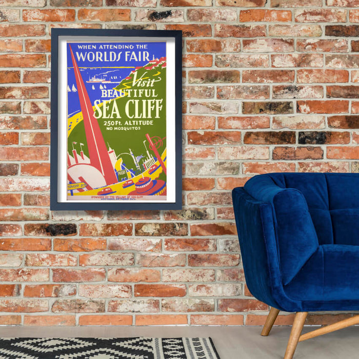 Visit Sea Cliff Worlds Fair Travel Poster