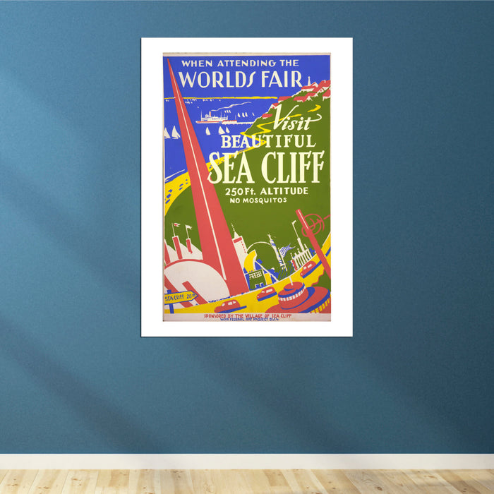 Visit Sea Cliff Worlds Fair Travel Poster