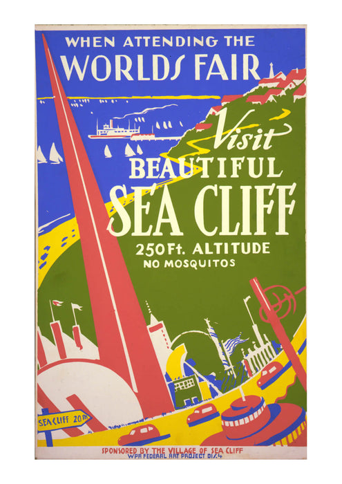 Visit Sea Cliff Worlds Fair Travel Poster