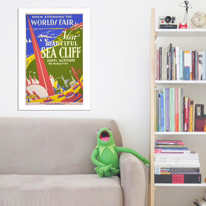 Visit Sea Cliff Worlds Fair Travel Poster