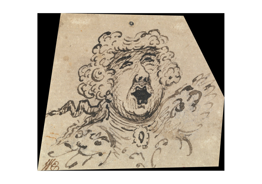 William Hogarth - Grotesque Female Head 4