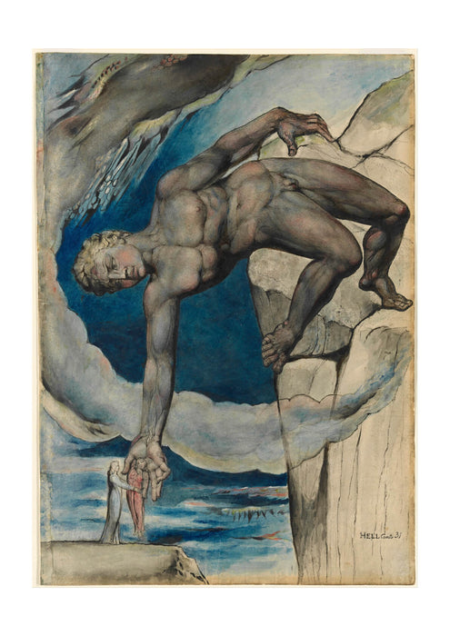 William Blake - Antaeus setting Dante and Virgil