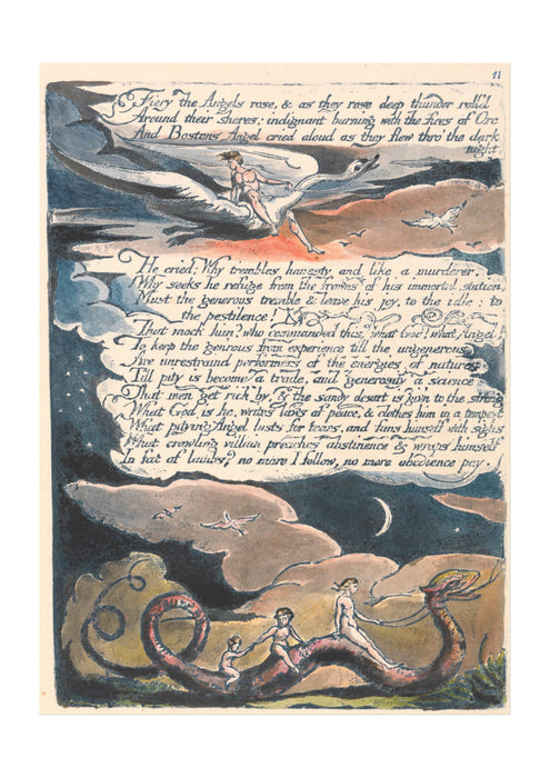 William Blake - Fiery the Angels Rose