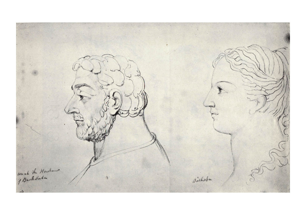 William Blake - Heads of Uriah and Bathsheba