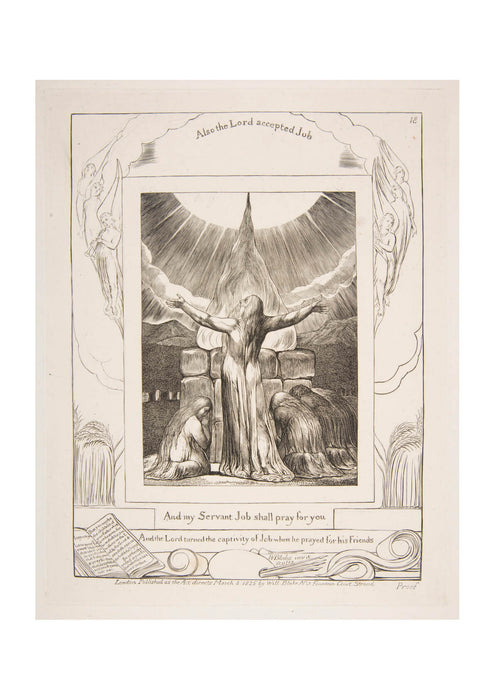 William Blake - Job Praying from the Book of Job