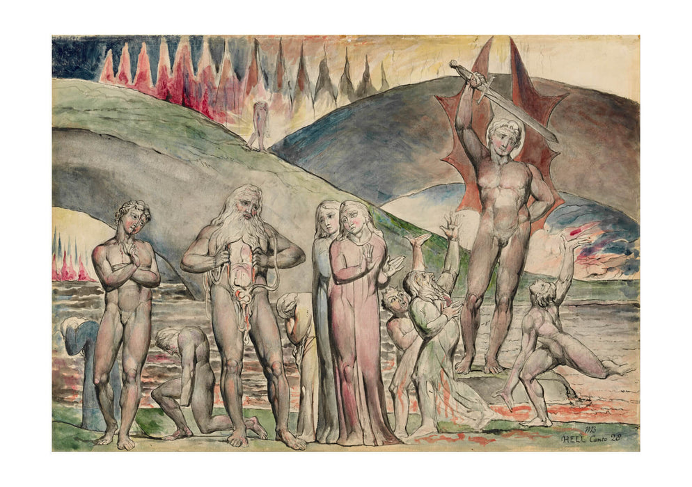 William Blake - The Schismatics and Sowers of Discord Mahomet