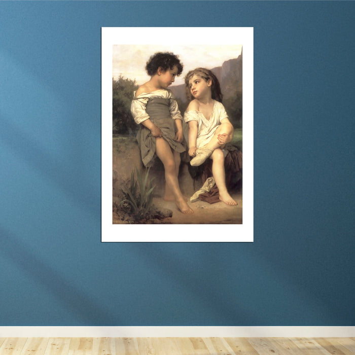 William Bouguereau - At the Edge of the Brook (1879)