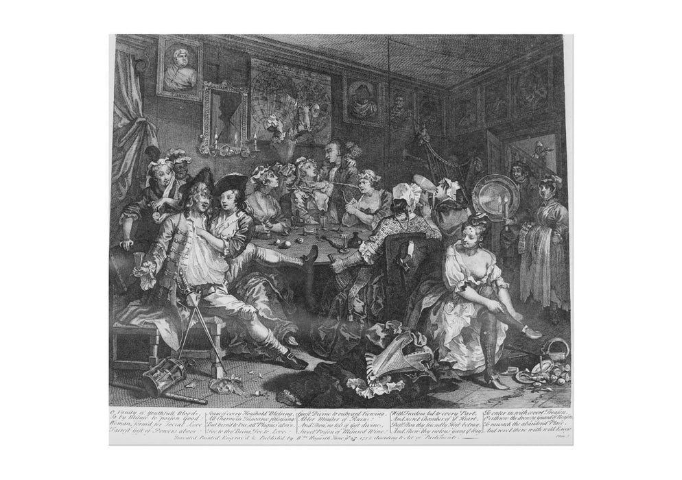William Hogarth - A Rake's Progress Plate 3 The Tavern Scene