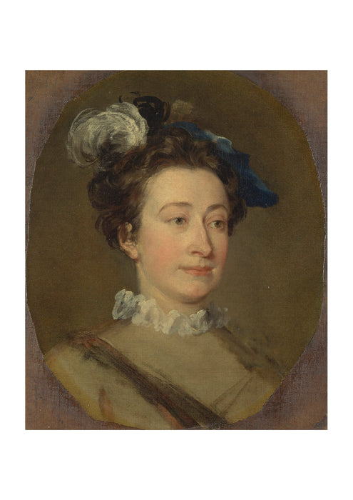 William Hogarth - Girl in a Plumed Hat