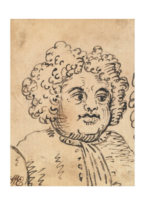William Hogarth - Grotesque Male Head 4