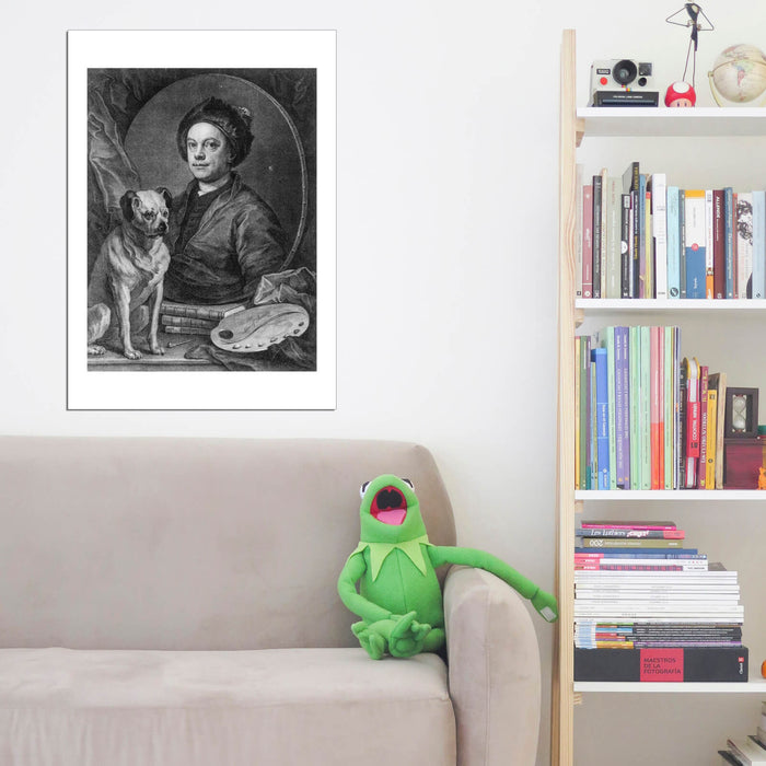 William Hogarth - Self-portrait with a Pug Dog