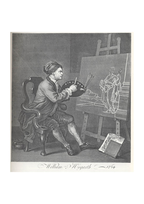 William Hogarth - Self portrait paiting Comedy