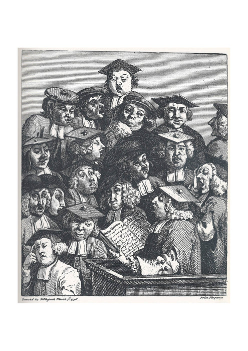 William Hogarth - Studenten bei der Vorlesung
