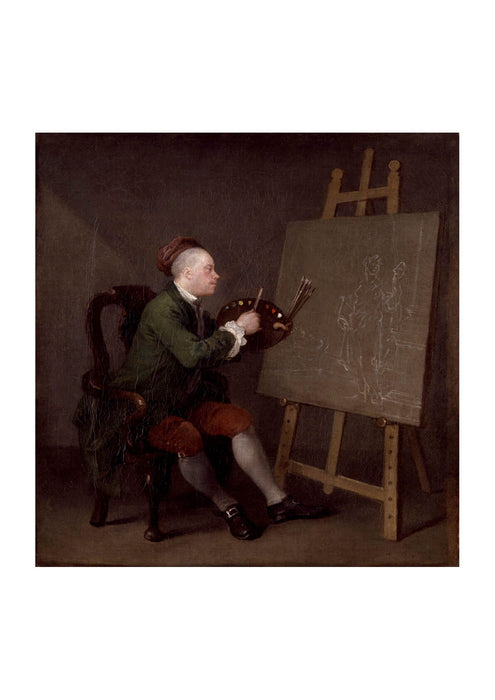 William Hogarth - The Artist Painting