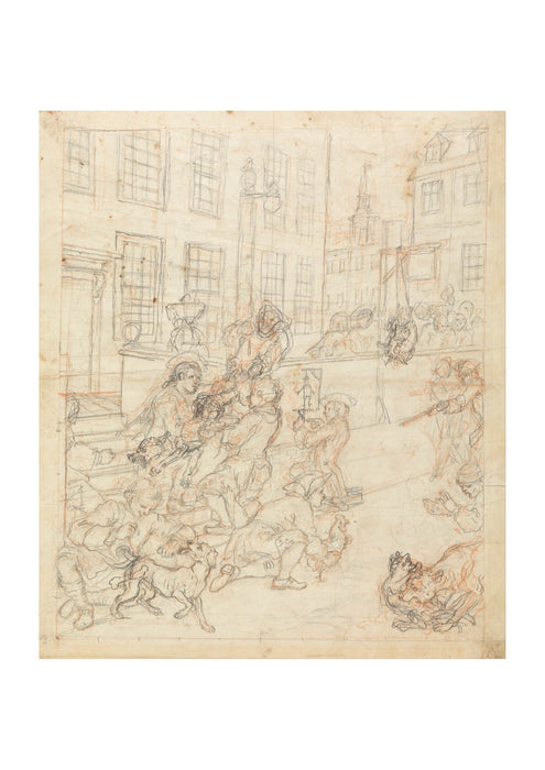 William Hogarth - The First Stage of Cruelty Sketch