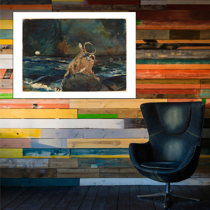 Winslow Homer - A Good Shot Adirondacks