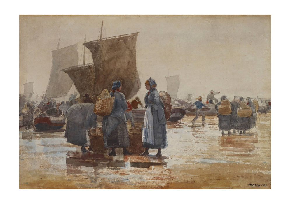 Winslow Homer - Fisherfolk on the Beach at Cullercoats