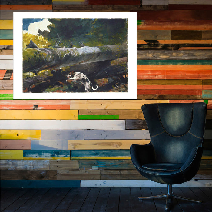 Winslow Homer - Hunting Dog among dead trees