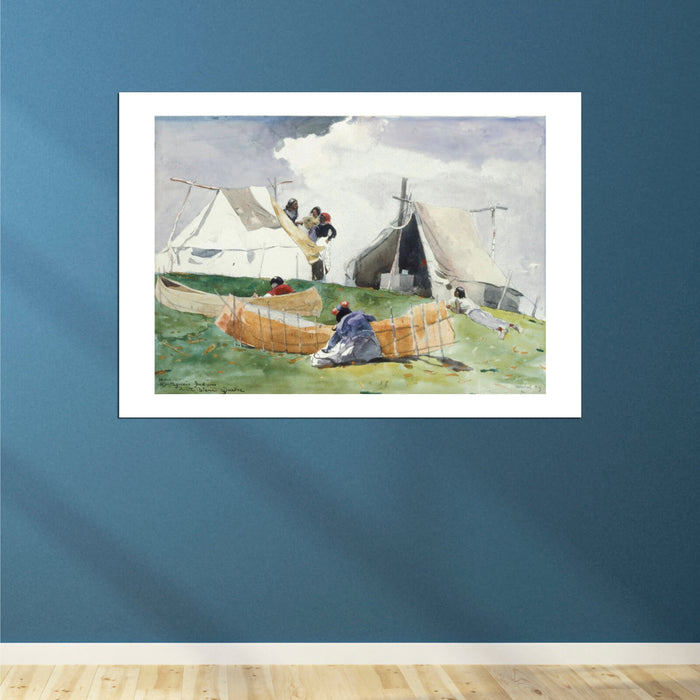 Winslow Homer - Montagnais Camp Pointe Bleue Quebec