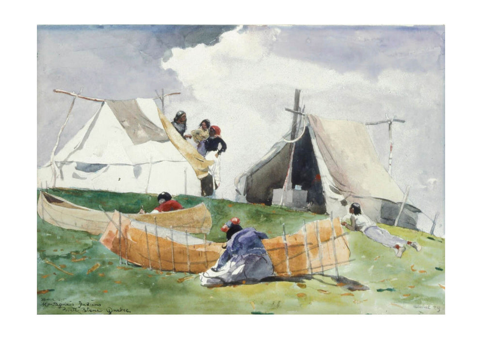 Winslow Homer - Montagnais Camp Pointe Bleue Quebec