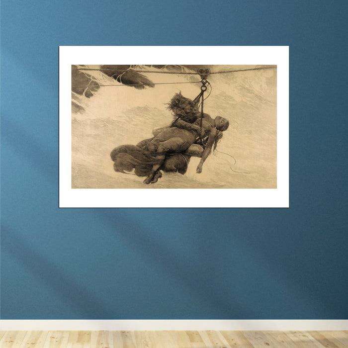 Winslow Homer - Saved (etching)
