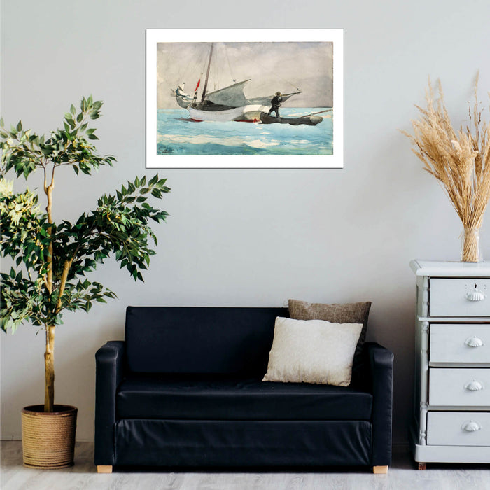 Winslow Homer - Stowing Sail