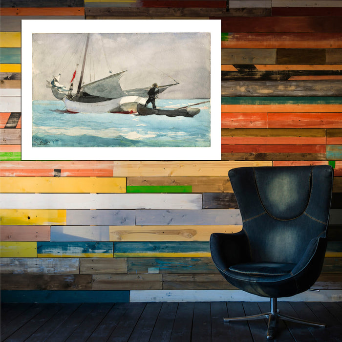 Winslow Homer - Stowing Sail