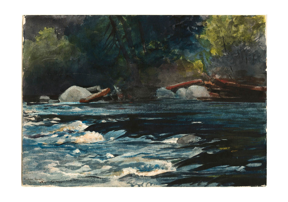 Winslow Homer - The Rapids Hudson River Adirondacks