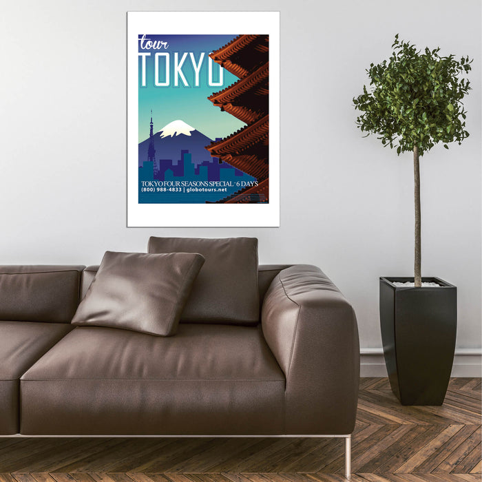 Tokyo Japan Four Seasons Travel Poster